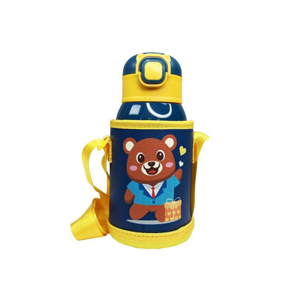 Термос-поїльник із силіконовою трубочкою Ведмедик MGZ-0330, 500 мл                                                                   (MGZ-0330)