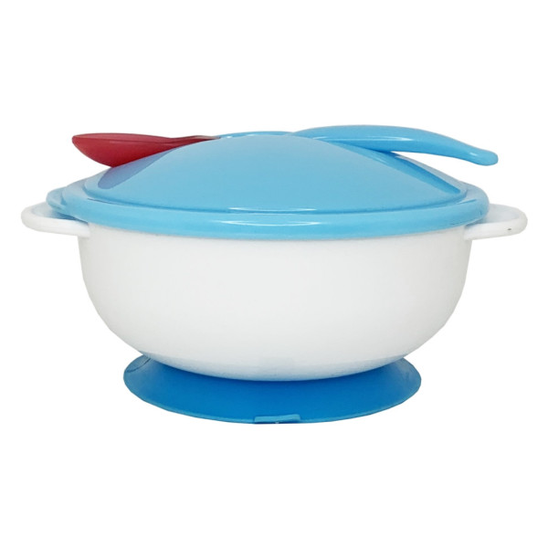 Тарілка на присосці з термоложкою та кришкою MGZ-0101(Blue) 250 мл (MGZ-0101(Blue))