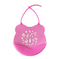 Дитячий слинявчик Міні MGZ-0604(Pink) силіконовий (MGZ-0604(Pink))