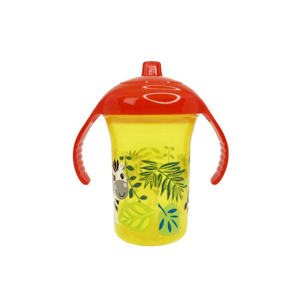 Пляшечка пластикова з ручками "Зебра" MGZ-0323(Yellow) 250 мл (MGZ-0323(Yellow))