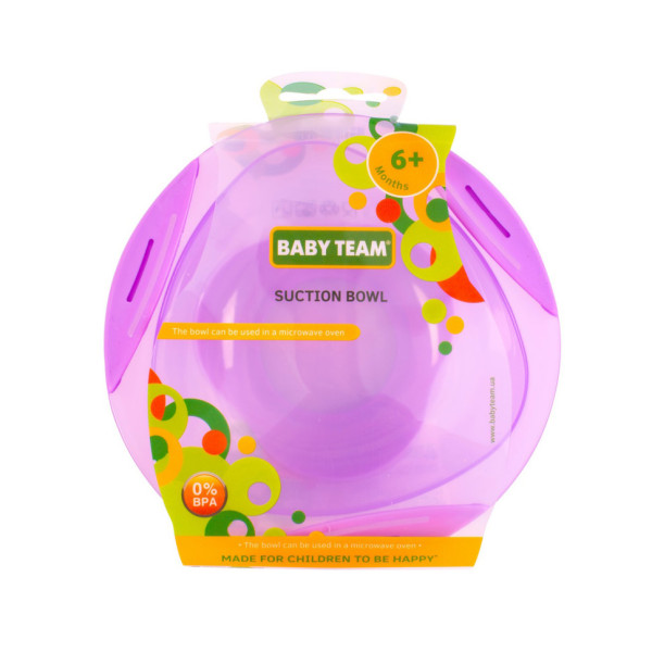 Дитяча тарілка на присосці 6004_фіолетова 280 мл (6004_фіолетова)