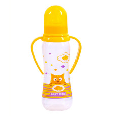 Пляшечка для годування з силіконовою соскою 1411_жовтий 250 мл (1411_жовтий)