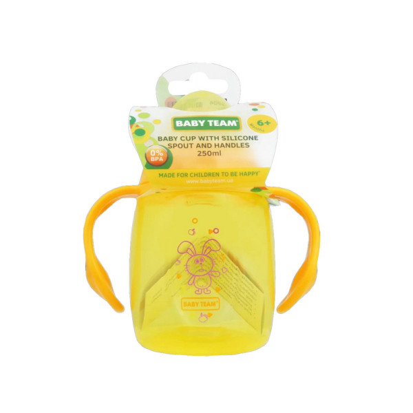 Поїльник з силіконовим спаутом і ручками 5004BT 250 мл (5004BT)