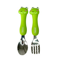 Дитячий набір ложка та виделка "Жаба" MGZ-0102(Frog) у футлярі (MGZ-0102(Frog))