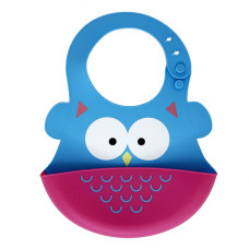 Дитячий слинявчик "Сова" MGZ-0603-4 силіконовий (MGZ-0603-4)