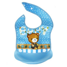 Дитячий слинявчик Трактор MGZ-0602(Blue Bear) зі знімною кишенею (MGZ-0602(Blue Bear))