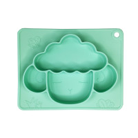 Силіконова тарілка-килимок "Баранчик" MGZ-0125(Turquoise) 18х23 см (MGZ-0125(Turquoise))