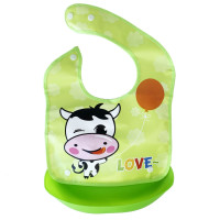 Дитячий слинявчик Корівка MGZ-0602(Green) зі знімною кишенею (MGZ-0602(Green))