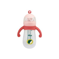 Пляшечка пластикова з силіконовими ручками MGZ-0200(Pink) 260 мл (MGZ-0200(Pink))