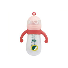 Пляшечка пластикова з силіконовими ручками MGZ-0200(Pink) 260 мл (MGZ-0200(Pink))