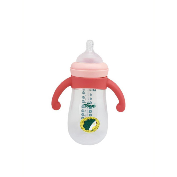 Пляшечка пластикова з силіконовими ручками MGZ-0200(Pink) 260 мл (MGZ-0200(Pink))