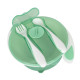 Тарілка на присосці з ложкою та виделкою MGZ-0109(Mint) 350 мл (MGZ-0109(Mint))