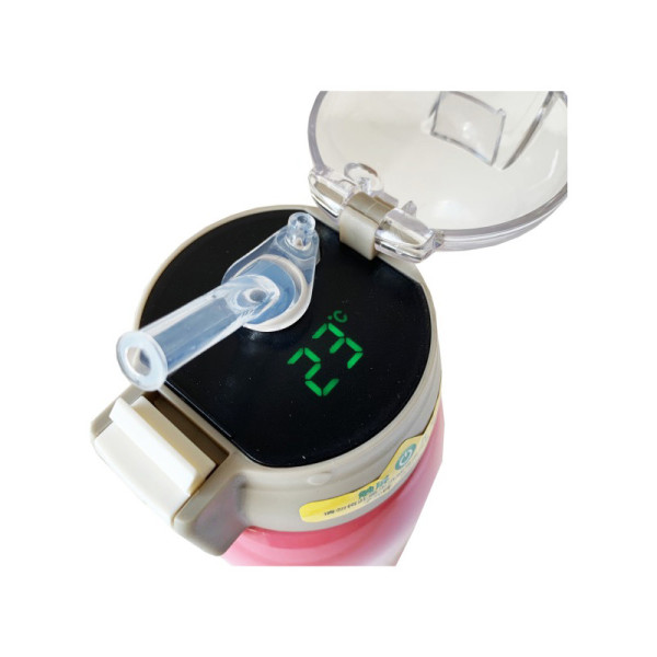 Дитячий термос-поїльник "Зайчик" MGZ-0324(Pink) з індикатором температури 550 мл (MGZ-0324(Pink))