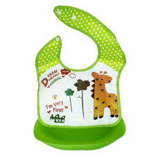 Дитячий слинявчик Трактор MGZ-0602(Green Giraffe) зі знімною кишенею (MGZ-0602(Green Giraffe))