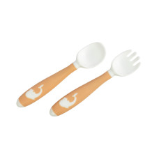 Дитячий набір для годування 6120 (виделочка та ложечка з гнучкою ручкою)                                          (6120)