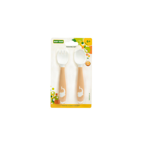 Дитячий набір для годування 6120 (виделочка та ложечка з гнучкою ручкою)                                          (6120)