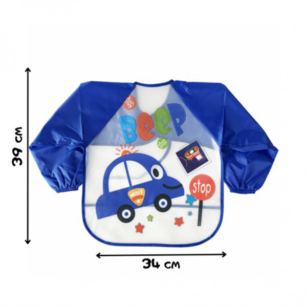 Слинявчик із рукавами "Авто" MGZ-0610-6 клейончастий, на зав'язках (MGZ-0610-6)