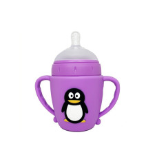 Пляшечка пластикова з ручками "Пінгвін" MGZ-0301, 180 мл  (MGZ-0301)