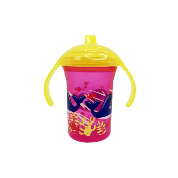 Пляшечка пластикова з ручками "Кит" MGZ-0323(Pink) 250 мл (MGZ-0323(Pink))