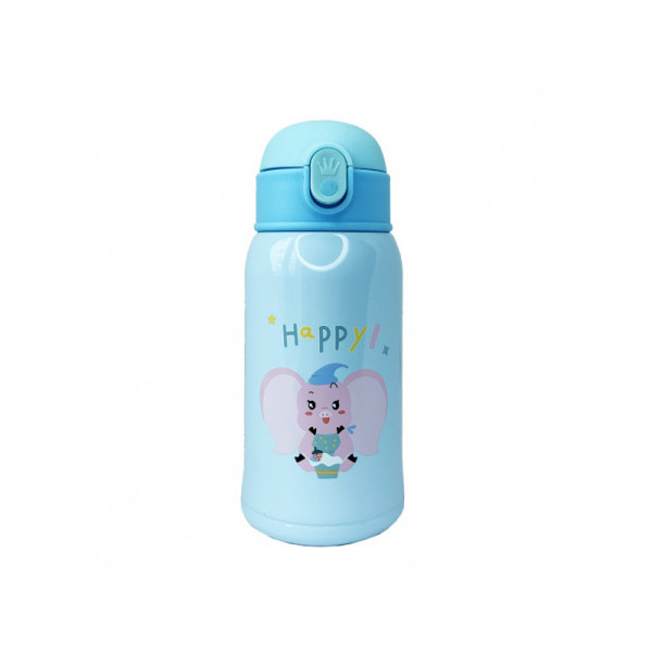 Термос-поїльник з силіконовою трубочкою MGZ-0318(Blue) чашкою, в чохлі з ремінцем, 550 мл (MGZ-0318(Blue))