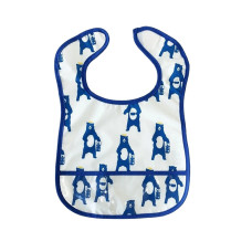 Дитячий слинявчик клейончатий MGZ-0601(Blue) на липучці  (MGZ-0601(Blue))