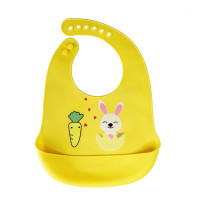 Слюнявчик силиконовый "Зайка" MGZ-0611(Yellow) с карманом(MGZ-0611(Yellow))