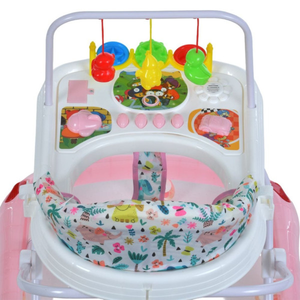 Ходунки дитячі M 0541C-6 з підвісками, рожевий (M 0541C-6)