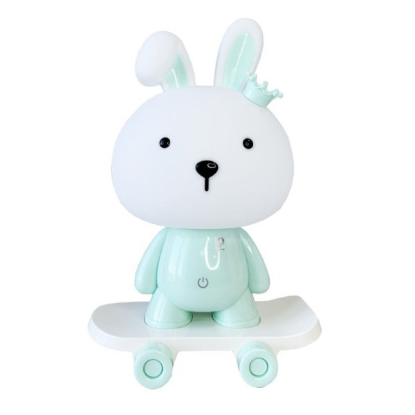 Нічник дитячий «Зайчик на скейті» MGZ-1407(Blue) живлення від USB (MGZ-1407(Blue))