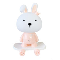 Нічник дитячий «Зайчик на скейті» MGZ-1407(Pink) живлення від USB (MGZ-1407(Pink))