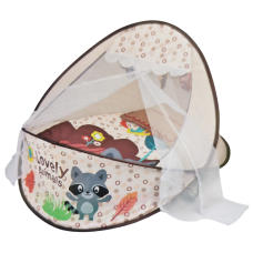 Килимок-манеж для немовляти 66526A 2в1, дуга, підвіски, грає музика  Бежевий (66528A)