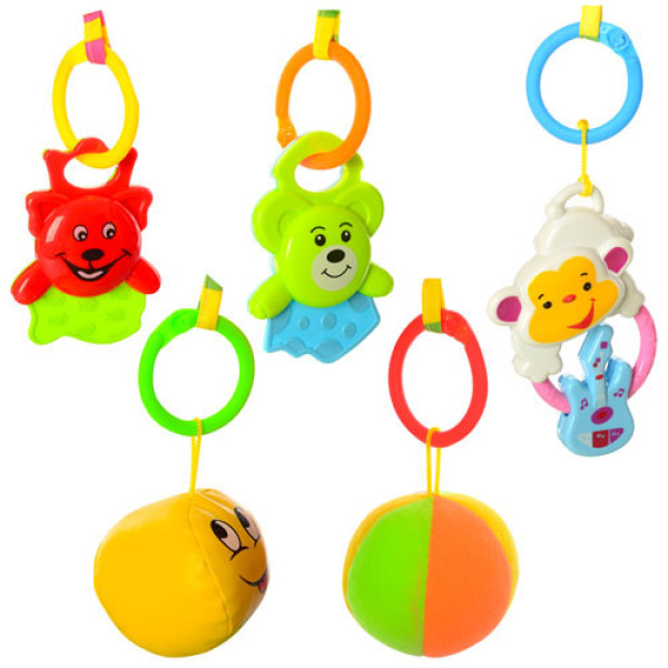 Игровой коврик для младенца 518-17 с дугами и погремушками