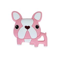 Силіконовий прорізувач "Бульдожка" MGZ-0414(Pink) рожевий, 8х1х8 см (MGZ-0414(Pink))