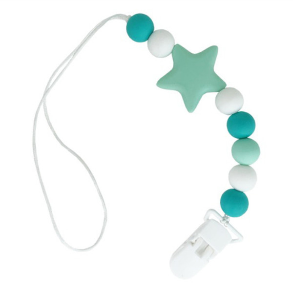 Ланцюжок для пустушки "Зірка" MGZ-0512(Turquoise) силіконовий (MGZ-0512(Turquoise))