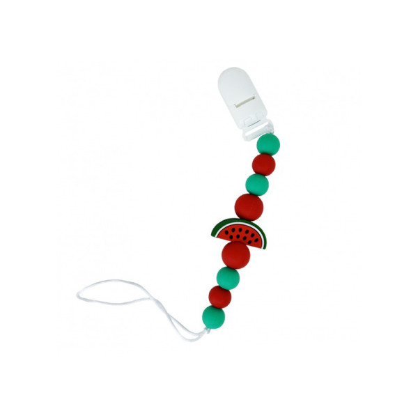 Силіконовий ланцюжок для пустушки "Кавун" MGZ-0523-3 довжина 24 см (MGZ-0523-3)