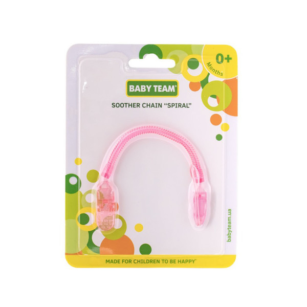 Ланцюжок для пустушки "Спіраль" 3335_рожевий (3335_рожевий)