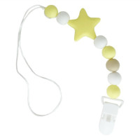 Ланцюжок для пустушки "Зірка" MGZ-0512(Yellow) силіконовий (MGZ-0512(Yellow))