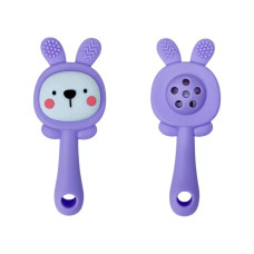 Силіконовий прорізувач-брязкальце "Зайка" MGZ-0427(Violet) (MGZ-0427(Violet))