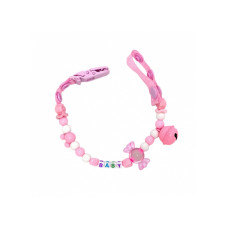 Ланцюжок для пустушки MGZ-0500(Pink) з дзвіночком (MGZ-0500(Pink))