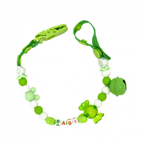 Ланцюжок для пустушки MGZ-0500(Green) з дзвіночком (MGZ-0500(Green))