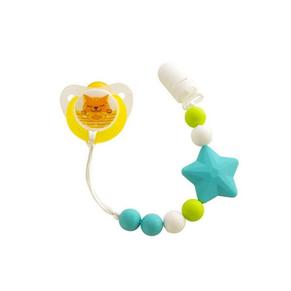 Ланцюжок для пустушки "Зірка" 3390(Blue) силіконовий (3390(Blue))