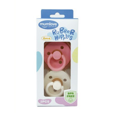 Набір з двох пустушок латексних MGZ-0518-1 кругла (MGZ-0518-1)