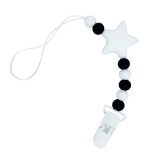 Ланцюжок для пустушки "Зірка" MGZ-0512(White) силіконовий (MGZ-0512(White))