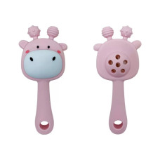 Силіконовий прорізувач-брязкальце "Жираф" MGZ-0428(Pink) (MGZ-0428(Pink))