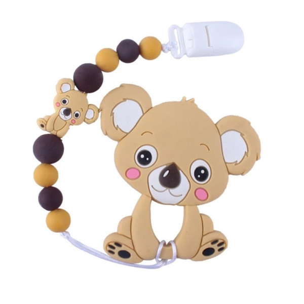 Прорізувач WD210712 Коала силіконове намисто 26 см  Коричневий (WD210712(Brown))