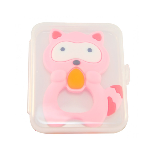 Прорізувач силіконовий "Єнот" MGZ-0402(Pink) у футлярі (MGZ-0402(Pink))