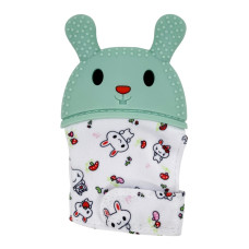 Прорізувач-рукавичка "Зайчик" MGZ-0404 (Green) на липучці (MGZ-0404(Green))