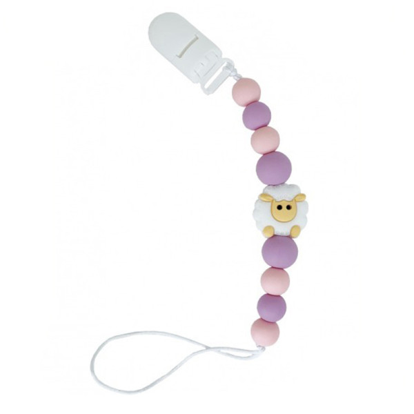 Силіконовий ланцюжок для пустушки «Овечка» MGZ-0522-4 довжина 24 см (MGZ-0522-4)