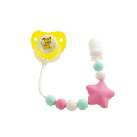 Ланцюжок для пустушки "Зірка" 3390(Pink) силіконовий (3390(PInk))