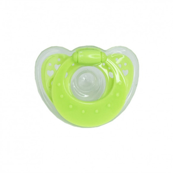 Дитяча силіконова пустушка "Салатове серце" MGZ-0517(Green) кругла (MGZ-0517(Green))