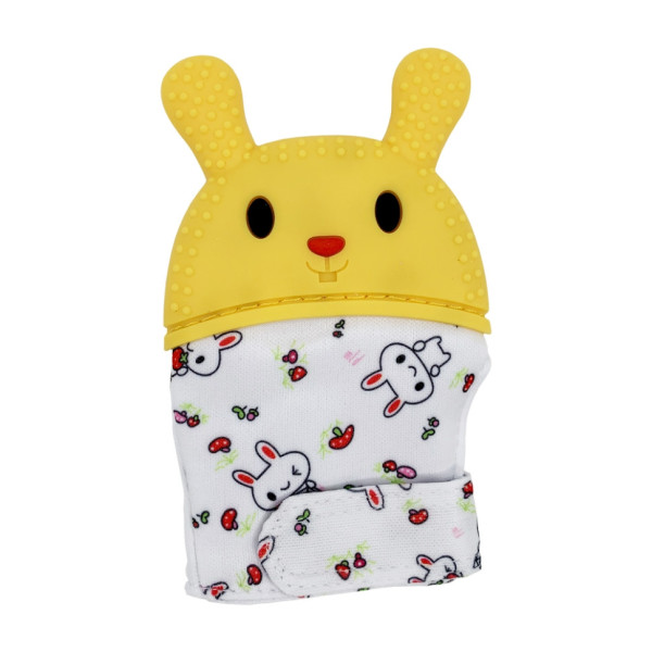 Прорізувач-рукавичка "Зайчик" MGZ-0404 (Yellow) на липучці (MGZ-0404(Yellow))